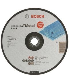 Bosch Диск відрізний шліфувальний Standard, 230х22.23мм, по металу, фото  | SNABZHENIE.com.ua