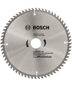 Bosch Диск пиляльний Eco for Aluminium 210x2.4x30-64T, фото  | SNABZHENIE.com.ua