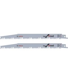 Bosch Полотно пиляльне для шабельної пилки по дереву S 1131 L, 5TPI, 228мм, 2шт, фото  | SNABZHENIE.com.ua
