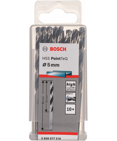 Bosch Свердло по металу HSS-PointTeQ, 5х52х86мм, 10шт, фото  | SNABZHENIE.com.ua