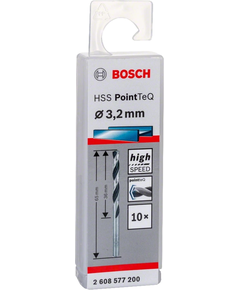 Bosch Свердло по металу HSS-PointTeQ, 3.2х36х65мм, 10шт, фото  | SNABZHENIE.com.ua