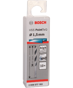 Bosch Свердло по металу HSS-PointTeQ, 1.5х18х40мм, 10шт, фото  | SNABZHENIE.com.ua