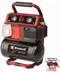 Einhell Компресор повітряний TE-AC 18/75 Li OF - Solo, акумуляторний 18В PXC, 8бар, 75л/хв, бак 5л, 7.76кг, (без АКБ та ЗП), фото  | SNABZHENIE.com.ua
