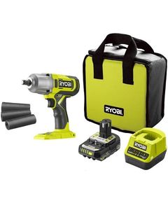 Ryobi Гайковерт ударний акумуляторний ONE+ RIW18-1C20SA3 18В АКБ 1х2А·год 2600об·хв 800Нм 1/2" 3 швидкості 1.7кг сумка, фото  | SNABZHENIE.com.ua