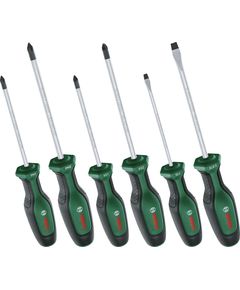 Bosch Викрутки набір 6шт, SL 4, 6.5 мм, PH1х100 мм, PH2х125 мм, PZ1х100 мм, PZ2х125 мм, фото  | SNABZHENIE.com.ua