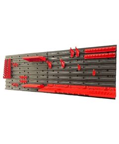 Kistenberg Панель підвісна з набором гачків та полиць KS_kit14, 2 панелі 57.6*1.8*39см, 20 гічків, 3 полиці, пластик, фото  | SNABZHENIE.com.ua