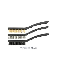 Щітки дротяні міні VOREL: L= 170 мм, Набір 3 шт, фото  | SNABZHENIE.com.ua