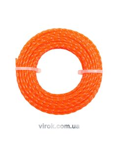 Жилка для триммера квадратная кручёная FLO: 2,4 мм х 15 м [10/120], фото  | SNABZHENIE.com.ua