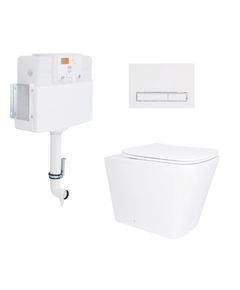 Готовое решение Qtap для ванной комнаты: Унитаз напольный Tern Ultra Quiet QT17223303AW + инсталляция QT0122490S+ клавиша QT0111M08V1384W, фото  | SNABZHENIE.com.ua