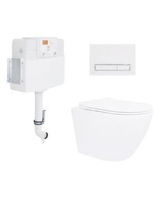 Готовое решение Qtap для ванной комнаты: Унитаз напольный Robin Ultra Quiet QT13223381AW + инсталляция QT0122490S+ клавиша QT0111M08V1384W, фото  | SNABZHENIE.com.ua