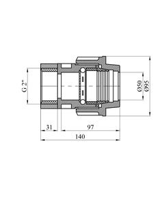 Муфта ПЭ SantehPlast 50х2" РВ, фото  | SNABZHENIE.com.ua