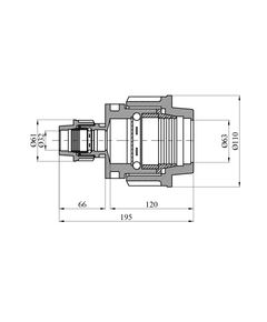 Муфта редукционная ПЭ SantehPlast 32х63 мм, фото  | SNABZHENIE.com.ua