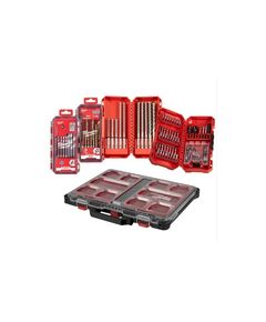 Набор бит ShW, буров SDS-PLUS MX4 и сверел MILWAUKEE в органайзере PACKOUT (98шт), фото  | SNABZHENIE.com.ua