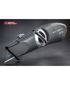 Нож строительный трапециевидный Woodpecker + 3 лезвия  FD-791, фото  | SNABZHENIE.com.ua