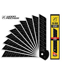 Лезвия для ножа 18мм Woodpecker Premium черные 10шт  FD-B50, фото  | SNABZHENIE.com.ua