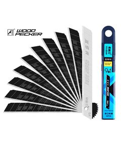Лезвия для ножа 9мм черные нержавеющие Woodpecker 10шт  FD-BS40, фото  | SNABZHENIE.com.ua