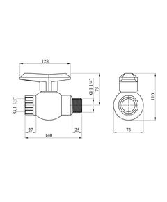 Кран ПЭ SantehPlast 1 1/4" ВН, фото  | SNABZHENIE.com.ua