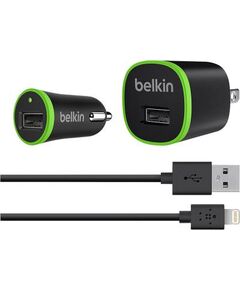 Belkin Micro Charger Kit (220V +12V + LIGHTNING cable, USB 1Amp), фото  | SNABZHENIE.com.ua