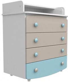 Veres Комод-пеленатор Капучіно/блакитний, фото  | SNABZHENIE.com.ua