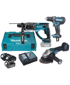Makita DLXMUA504 LXT (DGA504,DHR202, DDF482,BL1830х3, DC18RC,кейс), фото  | SNABZHENIE.com.ua