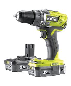 Ryobi Шуруповерт R18DD3-220S акумуляторний, 18В, 2-скор., 2год-аккум., 2.0 А / ч, сумка, фото  | SNABZHENIE.com.ua