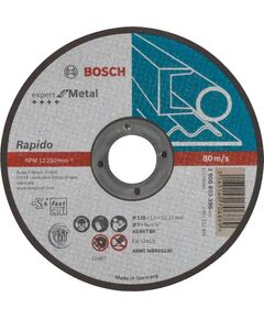Bosch Відрізний круг Expert по металу 125 х 1мм, прямий, фото  | SNABZHENIE.com.ua