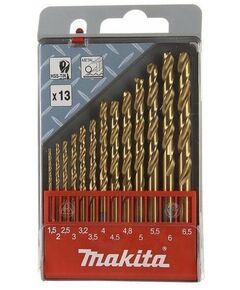 Makita Набір свердел по металу, HSS-TIN, 13 шт., фото  | SNABZHENIE.com.ua