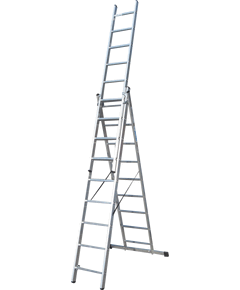 ELKOP Драбина 3-секц. розкл. 3*9сх. 2,5-5,3м VHR T, фото  | SNABZHENIE.com.ua