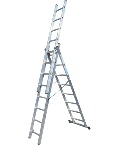 ELKOP Драбина 3-секц. розкл. 3*8сх. 2,2-4,50м VHR T, фото  | SNABZHENIE.com.ua