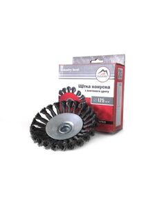 VULKAN Щітка конічна 150мм для кутов.шліфмашин дротяний трос, фото  | SNABZHENIE.com.ua