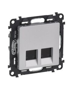 Legrand двойная RJ45 Кат.5е UTP Алюминий, Valena LIFE, фото  | SNABZHENIE.com.ua