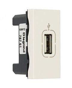 Legrand Розетка Mosaic, USB, типу А, 1 модуль, білий, фото  | SNABZHENIE.com.ua