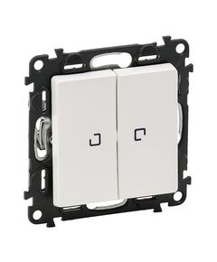 Legrand Вимикач 2-клавішний з підсвіткою Valena LIFE, 10АХ, 250V, білий, фото  | SNABZHENIE.com.ua
