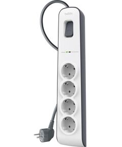 Belkin Подовжувач-фільтр мережевий 4хТип F, 3x1.5мм кв, 16А з захистом від перенапруги, 2м, білий, фото  | SNABZHENIE.com.ua