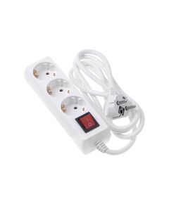 2E Мережевий фільтр 3XSchuko з вимикачем, 3G*1.5мм, 1.8м, white, фото  | SNABZHENIE.com.ua