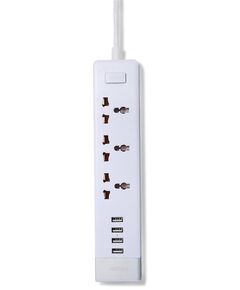 Remax Мережевий фільтр 3xPlug-4хUSBх 2.1А 1.8M white, фото  | SNABZHENIE.com.ua