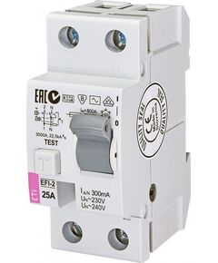 ETI Реле диференціальне (УЗО) EFI-2[25/0,3 тип AC (10kA)], фото  | SNABZHENIE.com.ua