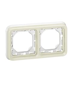 Legrand Plexo Legrand Супорт з рамкою для вбудованого монтажу 2 поста, білий, фото  | SNABZHENIE.com.ua