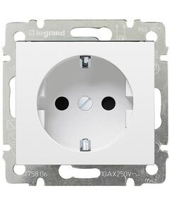Legrand Valena Classic розетка силова Schuko 16А 250В зі шторками авт. клеми біла, фото  | SNABZHENIE.com.ua