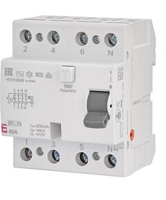 ETI Реле диференціальне  (УЗО) 4р EFI-P4 40/0.3 тип AC (10kA), фото  | SNABZHENIE.com.ua