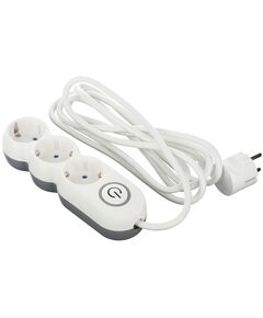 2E Мережевий подовжувач Plus 3XSchuko з вимикачем, 3G*1.0мм, 3м, white, фото  | SNABZHENIE.com.ua