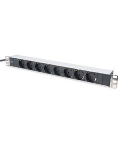 Digitus Блок розеток 1U, 8xSchuko, 16A, 250V, вилка Schuko, фото  | SNABZHENIE.com.ua