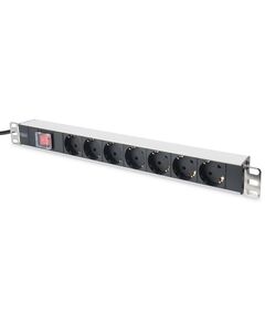 Digitus Блок розеток 1U, 7xSchuko, 16A, 250V, вимикач, вилка Schuko, фото  | SNABZHENIE.com.ua
