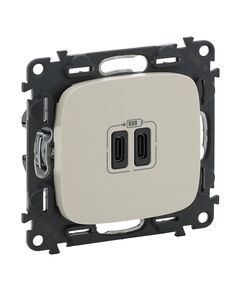 Legrand Розетка Valena ALLURE USB-С + USB-С, 3А 5В, слонова кістка, фото  | SNABZHENIE.com.ua