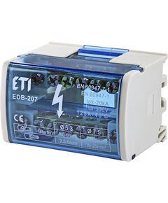 ETI Блок розподільчий 2p, L+PE/N 1102300, фото  | SNABZHENIE.com.ua