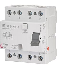 ETI Реле диференційне (ПЗВ) 4р EFI-P4 25/0,3 тип AC (10kA), фото  | SNABZHENIE.com.ua