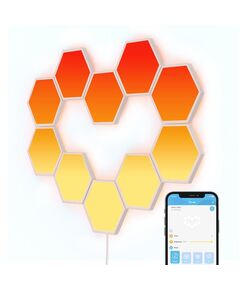 Govee Набір настінних світильників H6061 Glide Hexa Light Panels 10шт RGB Білий, фото  | SNABZHENIE.com.ua