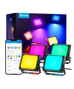 Govee Набір настінних світильників H7060 RGBICWW LED Smart Flood Lights Чорний, фото  | SNABZHENIE.com.ua