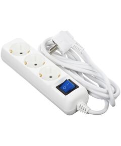 2E Мережевий подовжувач3XSchuko з вимикачем, 3G*1.5 мм, 1.5м, white, фото  | SNABZHENIE.com.ua