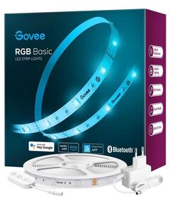 Govee Стрічка світлодіодна розумна H615A LED Strip Lights, 5м, RGB, WI-FI/Bluetooth, мікрофон, білий, фото  | SNABZHENIE.com.ua